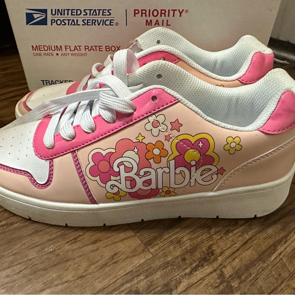 Barbie Pink and White Sneakers